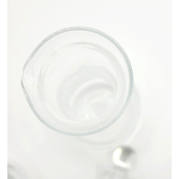 Set Of 2 Clear Glass Decanters Oil & Vinegar Cruets With Stopper And Pour Spout - Picture 6 of 9